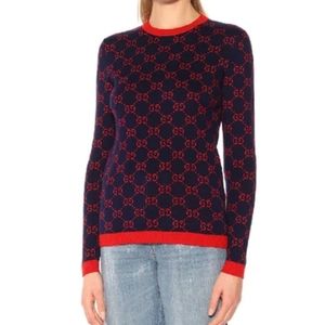 Gucci  GG LOGO JACQUARD SWEATER